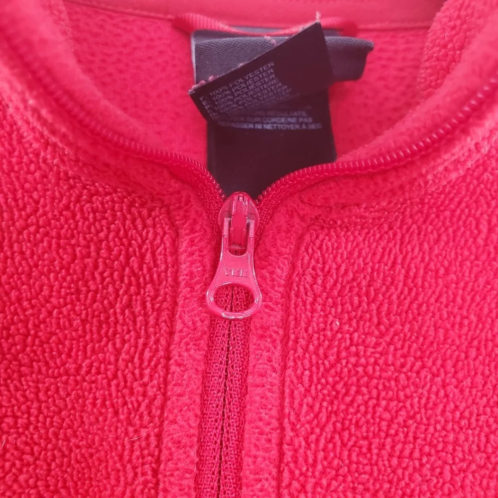 The North Face Polartec Quarter Zip Fleece Sweater Red - Picture 8 of 8